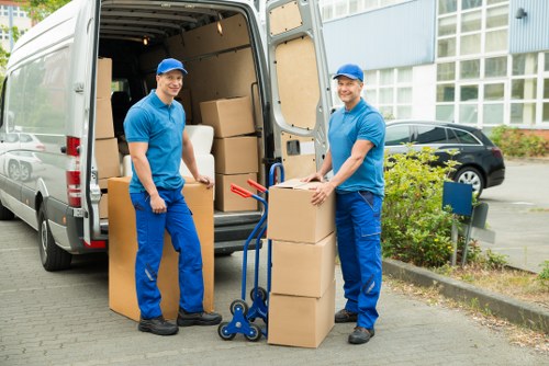 Canary Wharf apartment move with loading bay access and professional removal truck