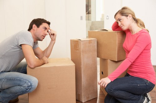 Careful furniture handling in a high-rise Canary Wharf move