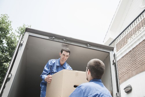 Preparing items for a man and van service in Canary Wharf